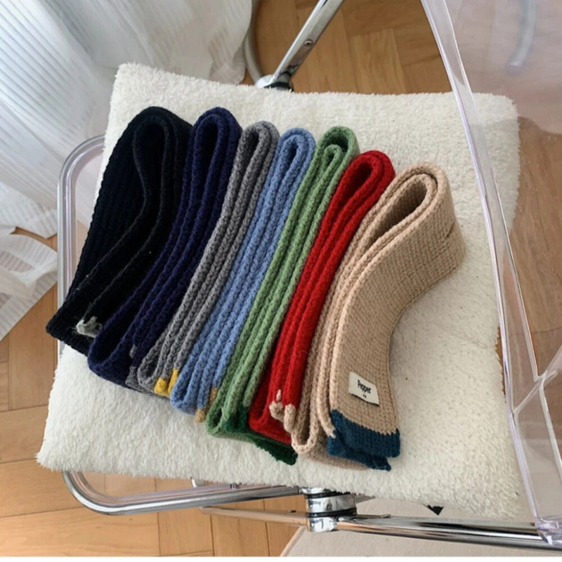 Divat kasmír sál női keresztben kötött sál Téli meleg gyapjú nyakkendő Koreai női nyakkendő Bufandas hangtompító Foulard