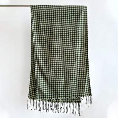 Modni karirani šal za 2023. za žene Debeli pašmina Zimski topli šal Umotavanje od kašmira Rese Pokrivač Rubni marama Pončo Stol