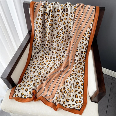 Pamučni šal za jesen i zimu 2022. Ženski hidžab Šal omot Leopard print Dizajn Pashmina Beach Stoles Foulard Ženski Bufanda
