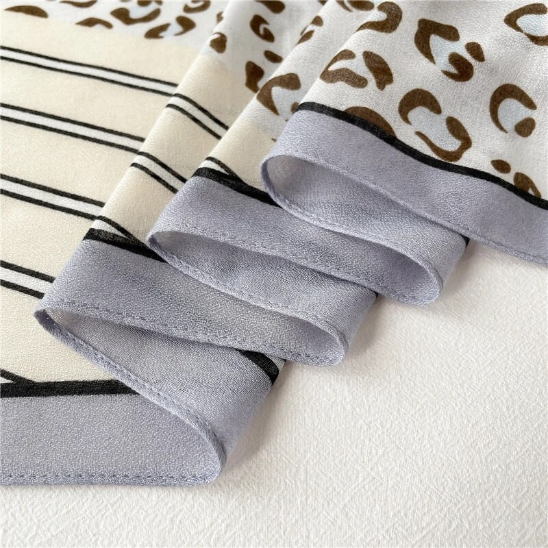 Pamučni šal za jesen i zimu 2022. Ženski hidžab Šal omot Leopard print Dizajn Pashmina Beach Stoles Foulard Ženski Bufanda
