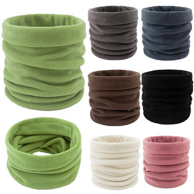 2022 New Warm Fleece Scarf solid Color Cashmere Winter Scarf Outdoor Snood Scarves Women Men Wool Plush Thick Neck Scarfs Ring