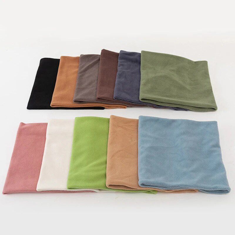 2022. Novi topli šal od flisa jednobojni zimski šal od kašmira Vanjski snood šalovi Žene Muškarci Vuneni plišani debeli vratni šalovi Prsten