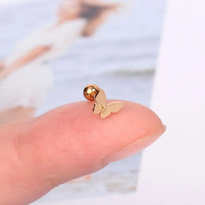 1Gb Nerūsējošā tērauda Mini Auskari Sirds Zvaigzne Mēness Krusts Tauriņš Čūska Helix Skrimslis Tragusa daivas ausu caurduršanas rotaslietas