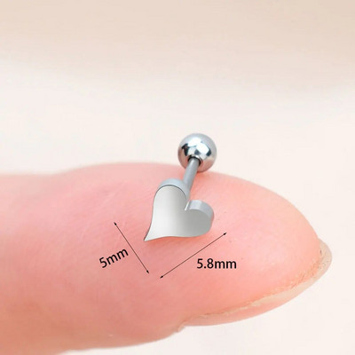 1Gb Nerūsējošā tērauda Mini Auskari Sirds Zvaigzne Mēness Krusts Tauriņš Čūska Helix Skrimslis Tragusa daivas ausu caurduršanas rotaslietas