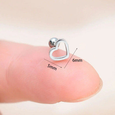 1Gb Nerūsējošā tērauda Mini Auskari Sirds Zvaigzne Mēness Krusts Tauriņš Čūska Helix Skrimslis Tragusa daivas ausu caurduršanas rotaslietas