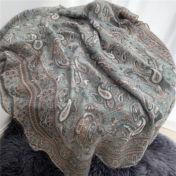 Дамски ретро памучен шал с пейсли, топъл шал от пашмина, хиджаб, шал с принт, зимни шалове, меки буфанда, 2022 г. Ново