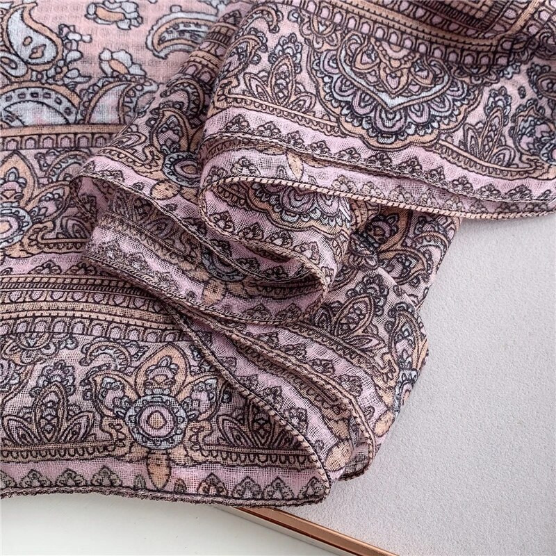 Ženski retro Paisley pamučni šal, topao šal od pašmine, omoti, hidžab, pulover, print, zimski šalovi, mekani bufanda, novo 2022.