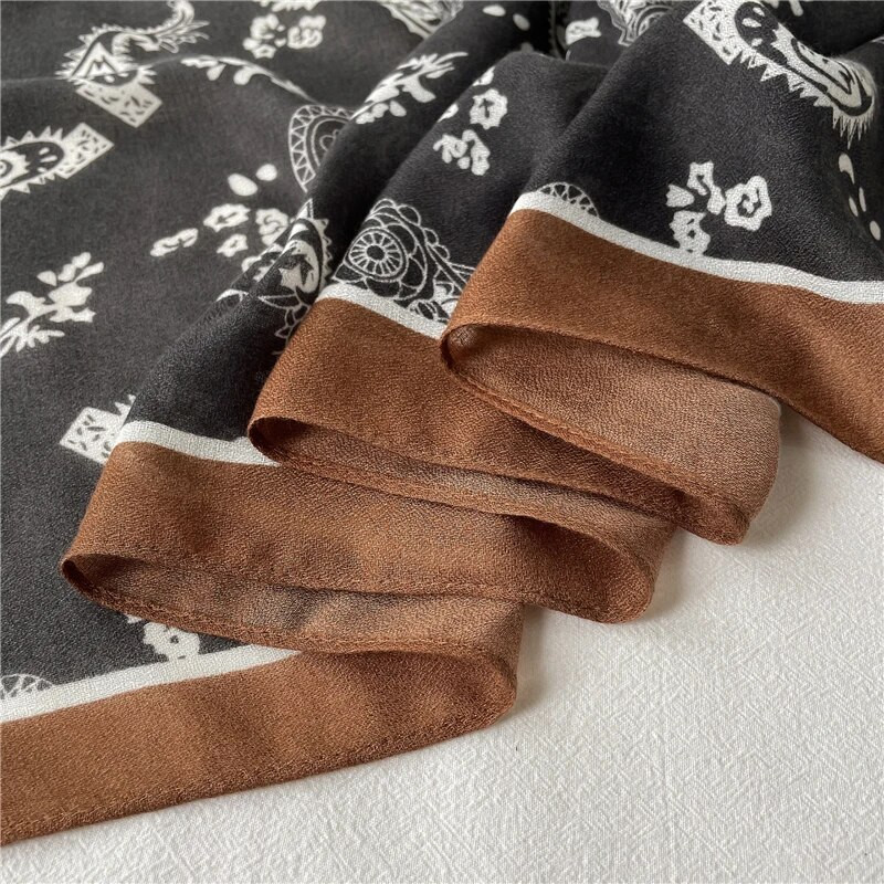 Dizajnerski print Pamučni šal Šal omot Ženski pulover Hidžab Zima Proljeće Pashmina Bufanda Ženske marame za plažu 2022. Nove trake za glavu