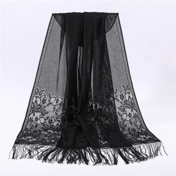 2022 г. Моден дамски шал, вдлъбнат, мек дълъг размер, пашмина, дамски шалове и опаковки, бандана, хиджиаби, шалове