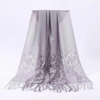 2022 г. Моден дамски шал, вдлъбнат, мек дълъг размер, пашмина, дамски шалове и опаковки, бандана, хиджиаби, шалове