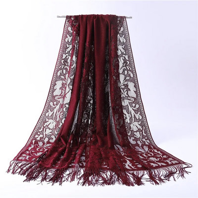 2022. Modni ženski šal koji udubljuje meke dugačke pašmine, ženske šalove i omote, hidžijab šalove