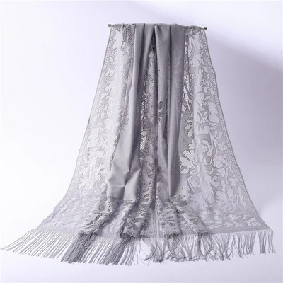 2022. Modni ženski šal koji udubljuje meke dugačke pašmine, ženske šalove i omote, hidžijab šalove