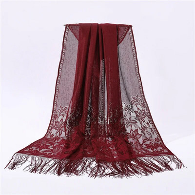 2022. Modni ženski šal koji udubljuje meke dugačke pašmine, ženske šalove i omote, hidžijab šalove