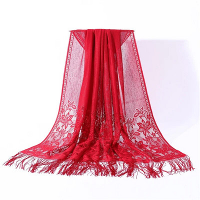 2022. Modni ženski šal koji udubljuje meke dugačke pašmine, ženske šalove i omote, hidžijab šalove