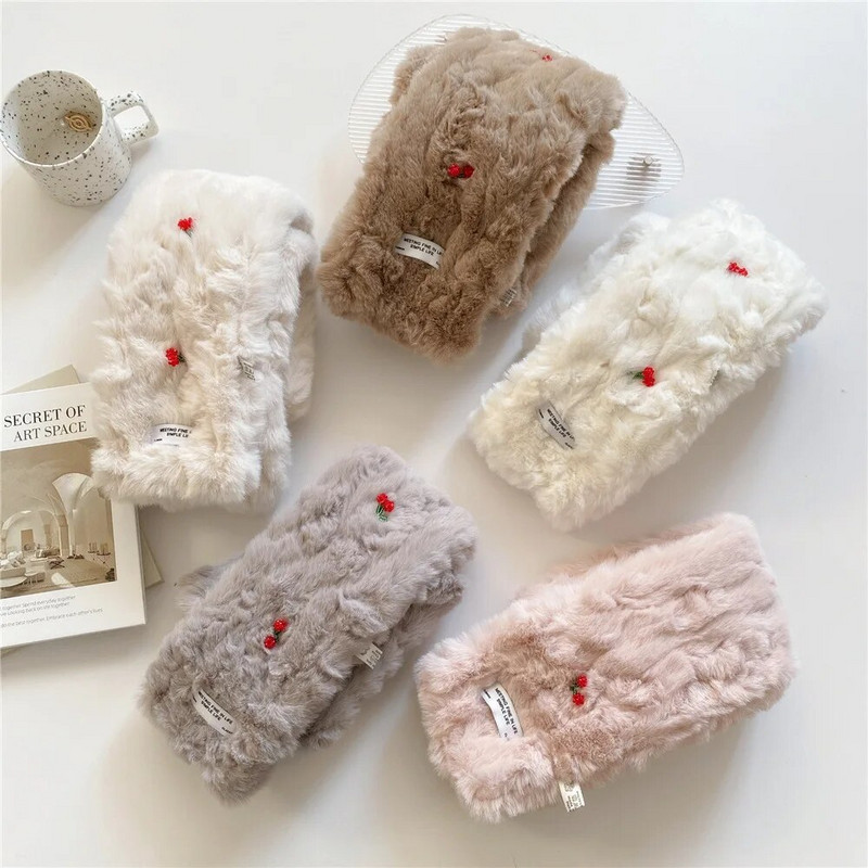 Koreja Stilīgs Ziemas Silts Šalle Sieviešu Šalle Ietin Meitenes Jauki Vienkrāsu Šalles Plūksni Biezi Kakla čemuri Studentu Jauki Bandana