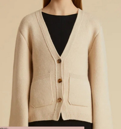 Sieviešu ikdienišķa V veida kakla izgriezuma jaka ar vienrindu Sieviešu modes vienkrāsains jakas ar garām piedurknēm kabatas jakas sievietēm Sieviešu vintage ielas trikotāža