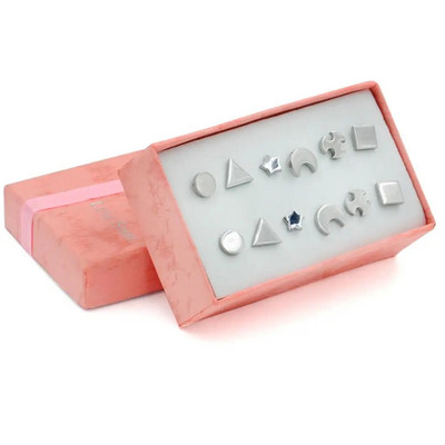 ASONSTEEL 6 páros/dobozos vintage fülbevaló szett nőknek, hópehely piercing, rozsdamentes acél, modern arany színű, új sebészeti