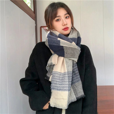 Novi karirani šal od kašmira za jesensku i zimsku djecu Tzitzit grije i za muškarce i za žene šal oko vrata CN025