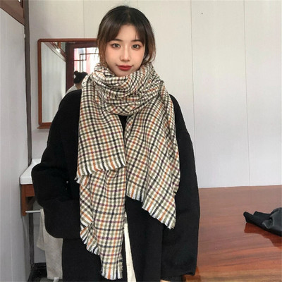 Novi karirani šal od kašmira za jesensku i zimsku djecu Tzitzit grije i za muškarce i za žene šal oko vrata CN025