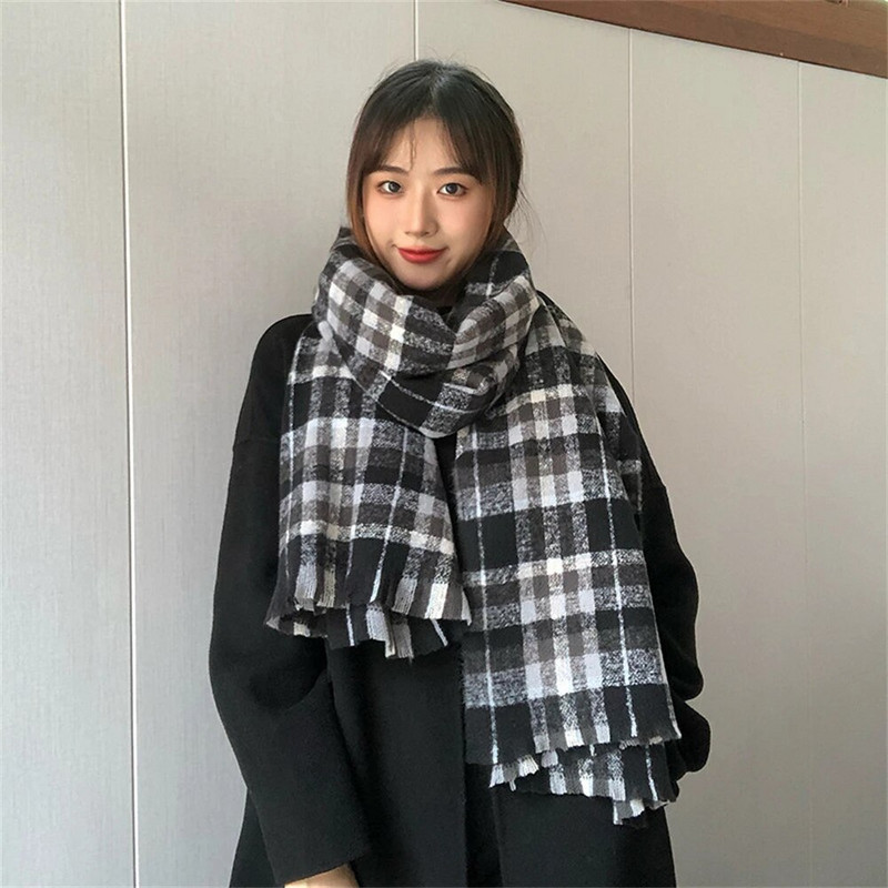 Novi karirani šal od kašmira za jesensku i zimsku djecu Tzitzit grije i za muškarce i za žene šal oko vrata CN025