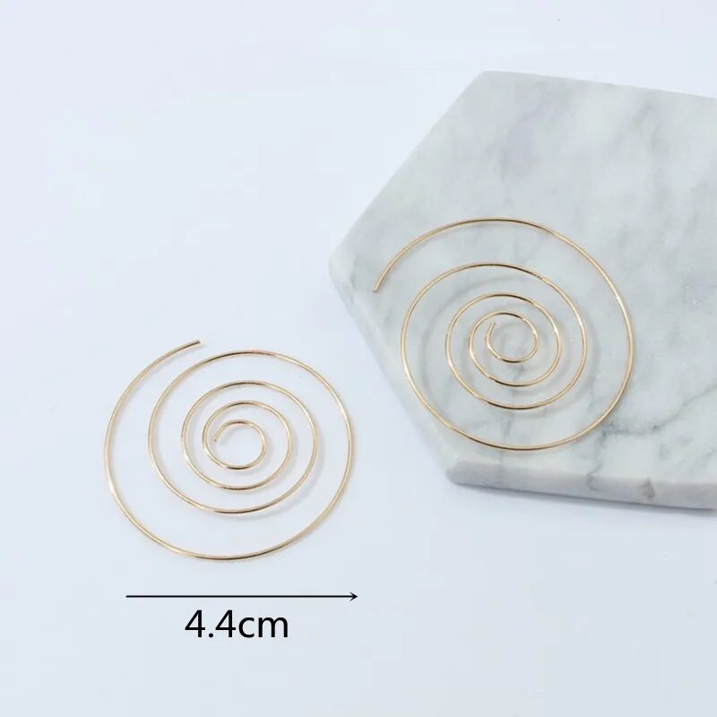 Hot Statement Brincos Hyperbole Spiral Stud Naušnice za žene Punk Seksi nakit Okrugli Aretes Pendientes Boho Party Poklon