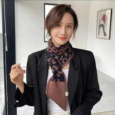Siltas kašmira kakla šalles sievietēm ziemas trikotāžas vilnas šalles garš lakats svītrains apdrukāts bandānas galvas lakats sievietēm 16*150cm