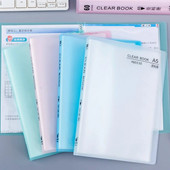 20/30/40 lappuses A5 failu mapes dokumentu maisa uzglabāšanas mape ar ieliktņiem Displeja grāmata PP Ūdensizturīga krāsainu dokumentu mape