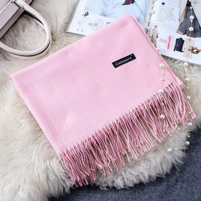 Κασμίρ Γυναικείο φουλάρι 2019 Νέο ζεστό σάλι Foulard Femme Pashmina Μαλλί μαλλί Κλεμμένο στο κεφάλι λαιμό Μακριά χειμωνιάτικα κασκόλ για γυναίκες