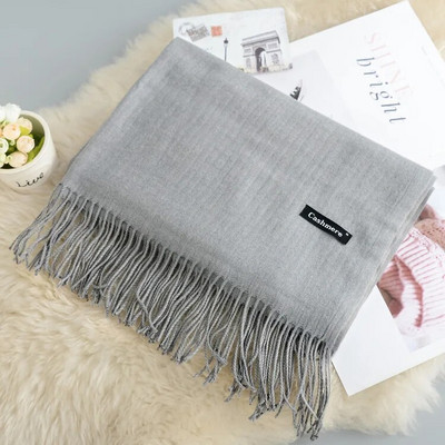 Κασμίρ Γυναικείο φουλάρι 2019 Νέο ζεστό σάλι Foulard Femme Pashmina Μαλλί μαλλί Κλεμμένο στο κεφάλι λαιμό Μακριά χειμωνιάτικα κασκόλ για γυναίκες