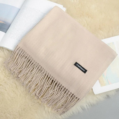 Κασμίρ Γυναικείο φουλάρι 2019 Νέο ζεστό σάλι Foulard Femme Pashmina Μαλλί μαλλί Κλεμμένο στο κεφάλι λαιμό Μακριά χειμωνιάτικα κασκόλ για γυναίκες