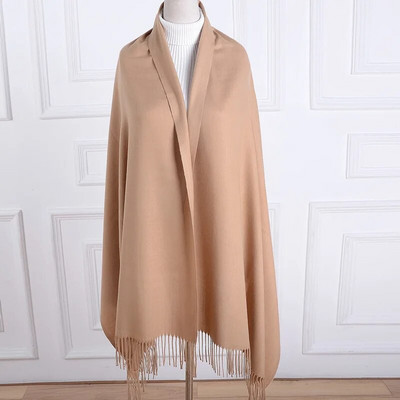 Κασμίρ Γυναικείο φουλάρι 2019 Νέο ζεστό σάλι Foulard Femme Pashmina Μαλλί μαλλί Κλεμμένο στο κεφάλι λαιμό Μακριά χειμωνιάτικα κασκόλ για γυναίκες