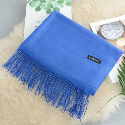 Κασμίρ Γυναικείο φουλάρι 2019 Νέο ζεστό σάλι Foulard Femme Pashmina Μαλλί μαλλί Κλεμμένο στο κεφάλι λαιμό Μακριά χειμωνιάτικα κασκόλ για γυναίκες