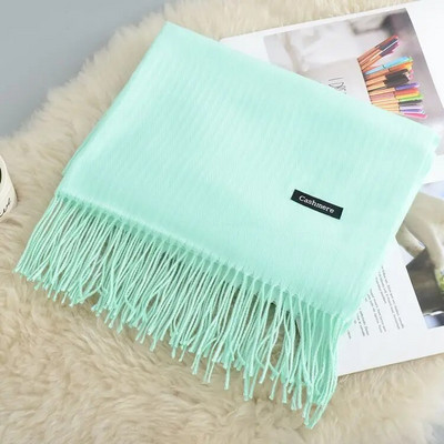 Κασμίρ Γυναικείο φουλάρι 2019 Νέο ζεστό σάλι Foulard Femme Pashmina Μαλλί μαλλί Κλεμμένο στο κεφάλι λαιμό Μακριά χειμωνιάτικα κασκόλ για γυναίκες