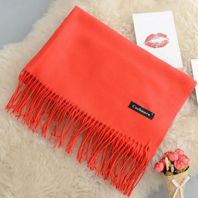 Κασμίρ Γυναικείο φουλάρι 2019 Νέο ζεστό σάλι Foulard Femme Pashmina Μαλλί μαλλί Κλεμμένο στο κεφάλι λαιμό Μακριά χειμωνιάτικα κασκόλ για γυναίκες