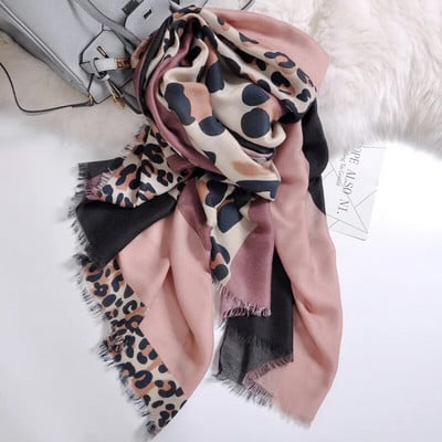 Sieviešu Zīda Šalle Mode Mati Šalle Zīda Leoparda Apdruka Satīna Kakla lakats Sieviešu galvas saite Ornaments Bandana Soma Šalles Šalles