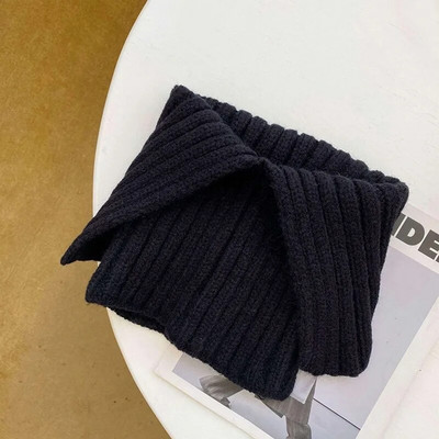 Ženski zimski topli pleteni šal od kašmira, modna dolčevita s prorezom, vunena ograda, jednobojna nazuvka za vrat, pašmine, šal