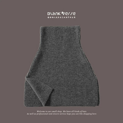 Ženski zimski topli pleteni šal od kašmira, modna dolčevita s prorezom, vunena ograda, jednobojna nazuvka za vrat, pašmine, šal