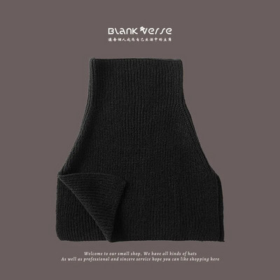 Ženski zimski topli pleteni šal od kašmira, modna dolčevita s prorezom, vunena ograda, jednobojna nazuvka za vrat, pašmine, šal