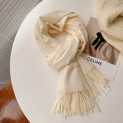 Zimski šalovi za žene 100% vuneni šalovi s resicama Topli omoti Ženska debela deka od pašmine Marama od kašmira Traka za glavu Hidžab