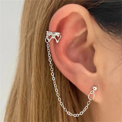 Novi dolazak Sjajni kristalni leptir naušnice s kopčom za uši za žene Modni lanac s resicama Naušnice s nitnama u obliku cvijeta Vjenčani nakit