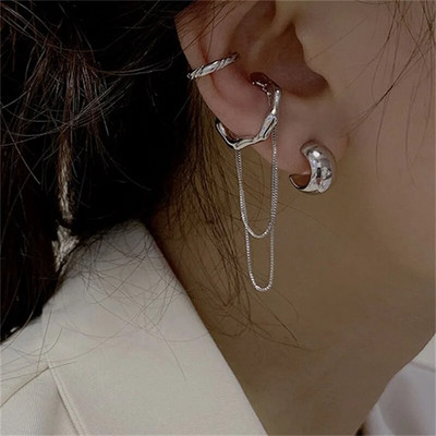 Novi dolazak Sjajni kristalni leptir naušnice s kopčom za uši za žene Modni lanac s resicama Naušnice s nitnama u obliku cvijeta Vjenčani nakit