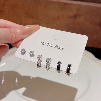 6db/szett rozsdamentes acél minimalista Huggie Hoop fülbevaló nőknek Egyszerű fém kör kis fülbevaló Punk unisex rock ékszer