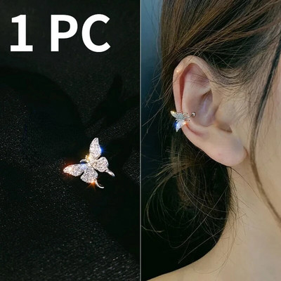 Vruća rasprodaja, simpatične metalne naušnice s klipsama na naušnicama za djevojke, bez lažnog piercinga, naušnice za hrskavicu, naušnice bez rupe