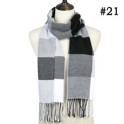 Karirani dugi šal, zima, topao kašmir, žene, pašmina, bandana šalovi, luksuzni ženski šal s resicama, 2021. Novo