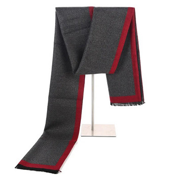 Нов зимен кашмирен шал мъжки бизнес обикновен цвят пашмина есенни вълнени шалове и опаковки мъжки висококачествени топли шалове