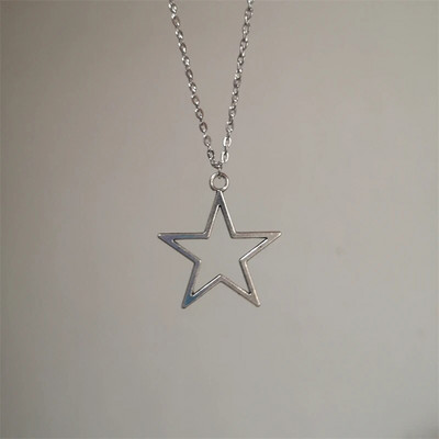 Ogrlica s privjeskom od titanijskog čelika sa zvijezdama za muškarce Žene Y2K Hip Hop Cool Hot Girls Perle Lanci Choker Korejski modni nakit