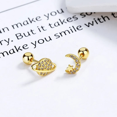 2Pcs Helix Ear Piercing Stud Naušnice za žene Cirkon Srce Leptir Uho Tragus Dodaci za bušenje hrskavice Nakit Poklon