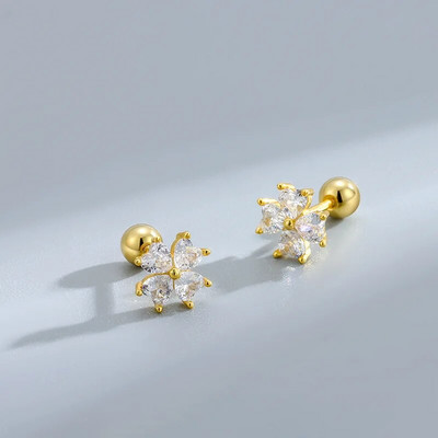 2Pcs Helix Ear Piercing Stud Naušnice za žene Cirkon Srce Leptir Uho Tragus Dodaci za bušenje hrskavice Nakit Poklon