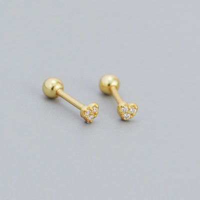 2Pcs Helix Ear Piercing Stud Naušnice za žene Cirkon Srce Leptir Uho Tragus Dodaci za bušenje hrskavice Nakit Poklon
