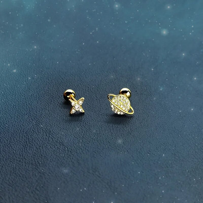 2Pcs Helix Ear Piercing Stud Naušnice za žene Cirkon Srce Leptir Uho Tragus Dodaci za bušenje hrskavice Nakit Poklon